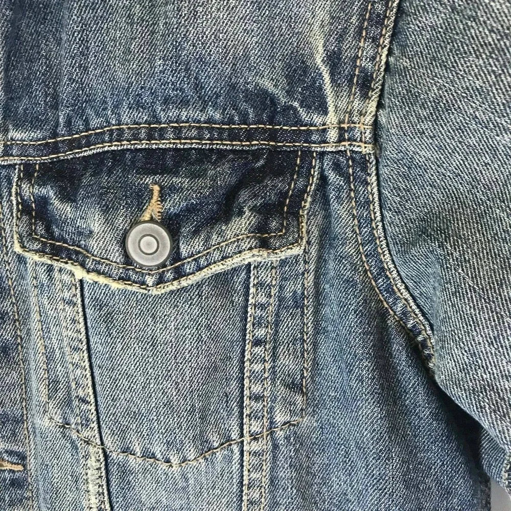 The Place Est 1989 Denim Jacket Blue Classic Trucker‎ Style Girls Large (10/12)
